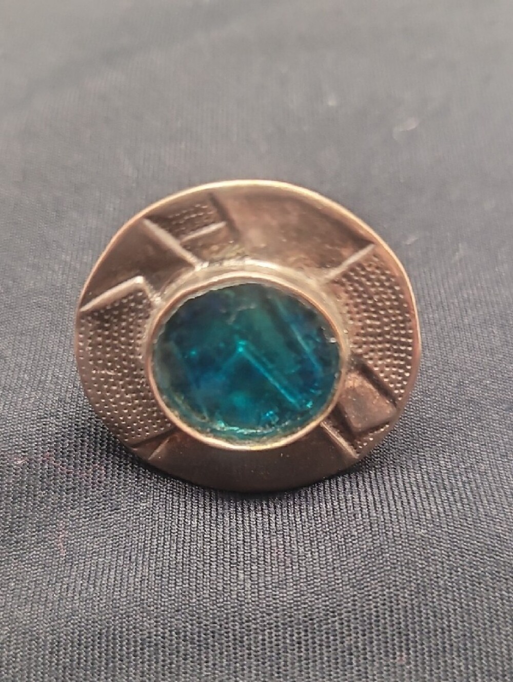 2000 Year Old Roman Glass Empire Ring, In Sterling Silver
